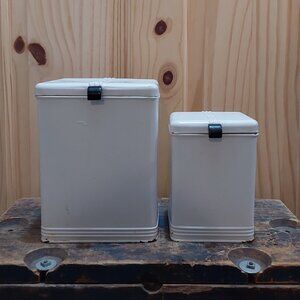 Vintage Kreamer metal kitchen canister set